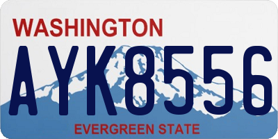 WA license plate AYK8556