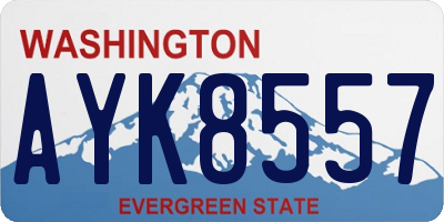 WA license plate AYK8557