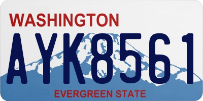 WA license plate AYK8561