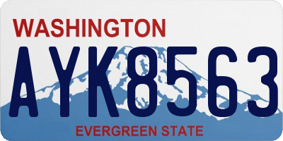 WA license plate AYK8563
