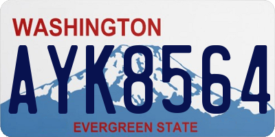 WA license plate AYK8564