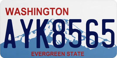 WA license plate AYK8565
