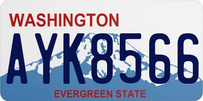 WA license plate AYK8566