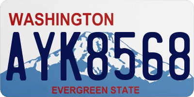 WA license plate AYK8568