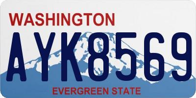 WA license plate AYK8569