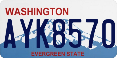 WA license plate AYK8570