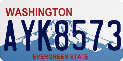 WA license plate AYK8573