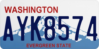 WA license plate AYK8574