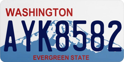 WA license plate AYK8582