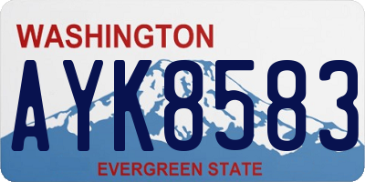 WA license plate AYK8583