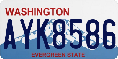 WA license plate AYK8586