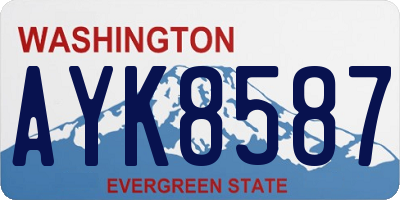 WA license plate AYK8587