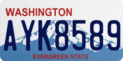 WA license plate AYK8589