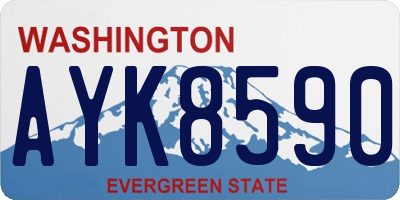 WA license plate AYK8590