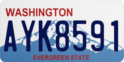 WA license plate AYK8591