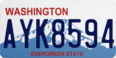 WA license plate AYK8594