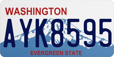 WA license plate AYK8595