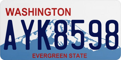 WA license plate AYK8598