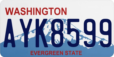 WA license plate AYK8599