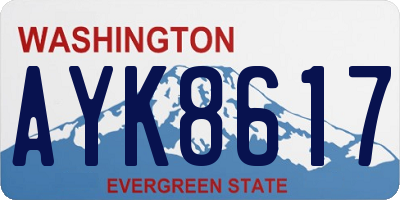 WA license plate AYK8617