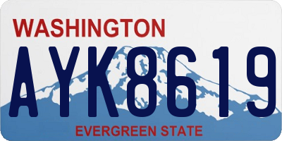 WA license plate AYK8619