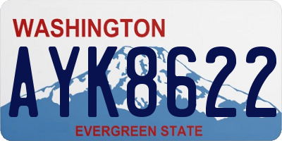 WA license plate AYK8622