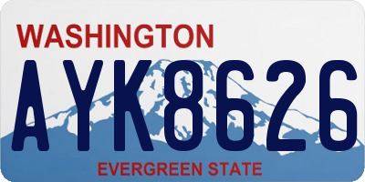 WA license plate AYK8626