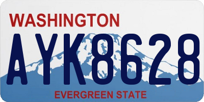 WA license plate AYK8628