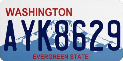 WA license plate AYK8629