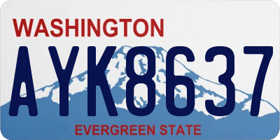 WA license plate AYK8637