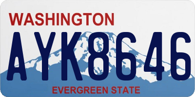 WA license plate AYK8646