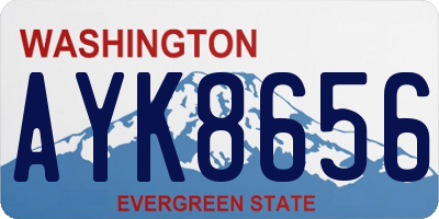 WA license plate AYK8656