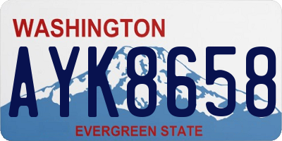 WA license plate AYK8658