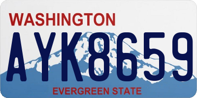 WA license plate AYK8659