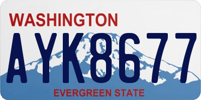 WA license plate AYK8677