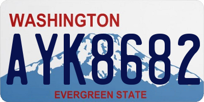 WA license plate AYK8682