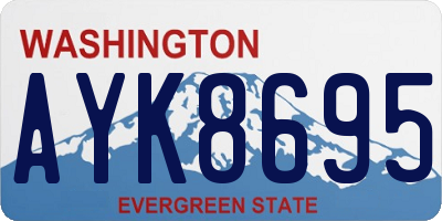 WA license plate AYK8695