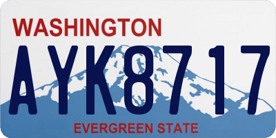 WA license plate AYK8717