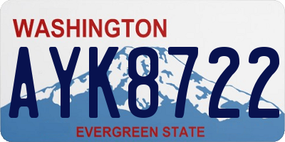 WA license plate AYK8722