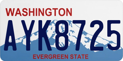 WA license plate AYK8725