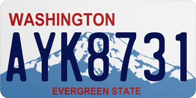 WA license plate AYK8731