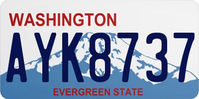WA license plate AYK8737