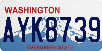 WA license plate AYK8739