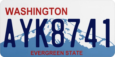 WA license plate AYK8741