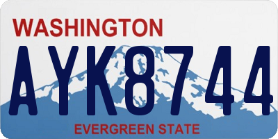 WA license plate AYK8744