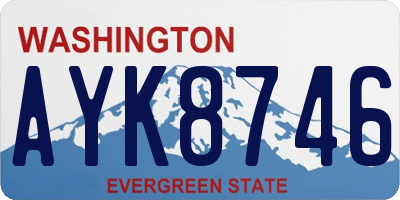 WA license plate AYK8746