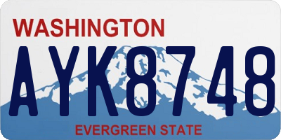 WA license plate AYK8748
