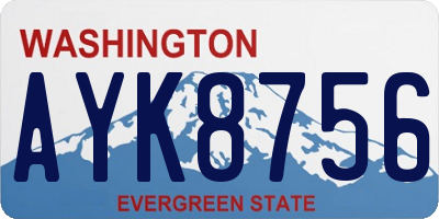 WA license plate AYK8756