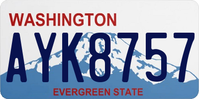 WA license plate AYK8757