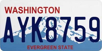 WA license plate AYK8759